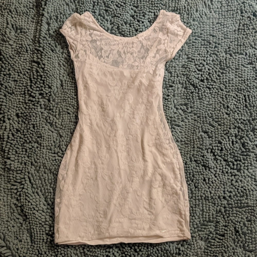 Lace overlay dress